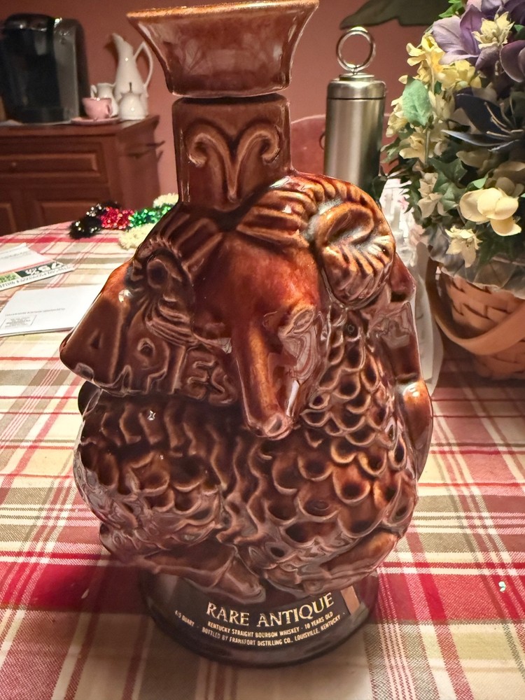 1970 aries zodiac whiskey decanter