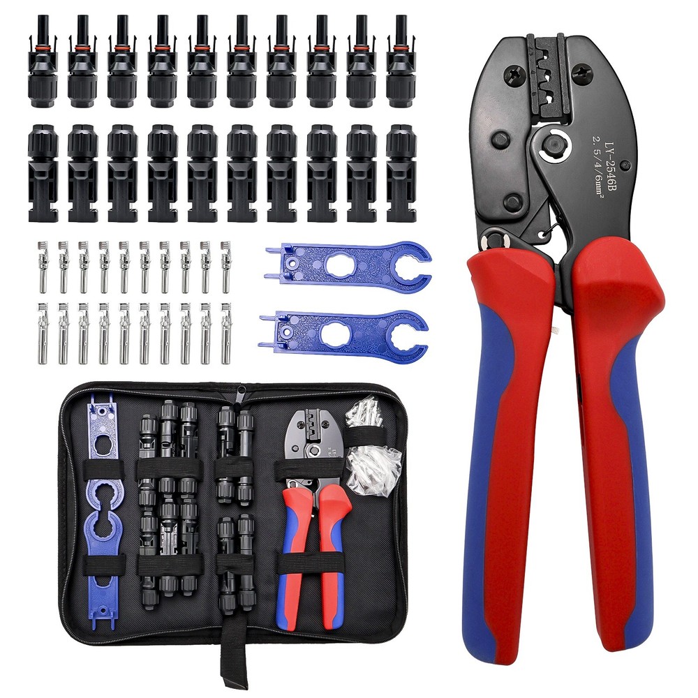 Solar Crimping Tool Kit PV Crimping Pliers Solar Panel Cable Connectors Crimper