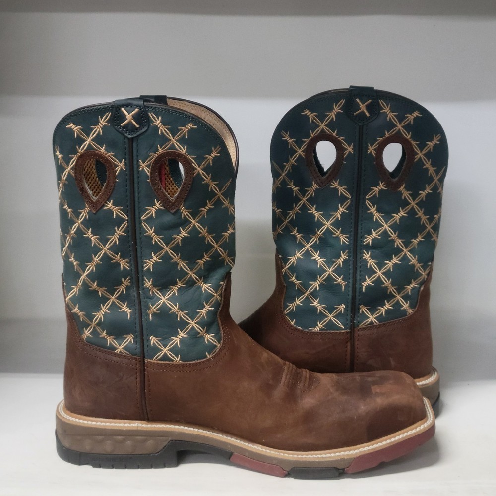 Twisted X Cellstretch Comp Toe Boot Mocha/Saddle Mens Size 14EE