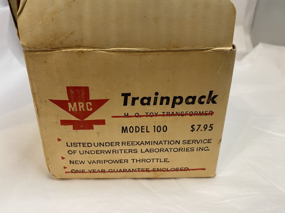 MRC Train pack HO Train Control Model 100 USA Model Rectifier Corp