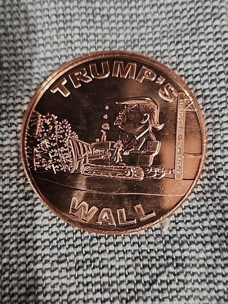 Trumps Wall One Ounce Copper Round