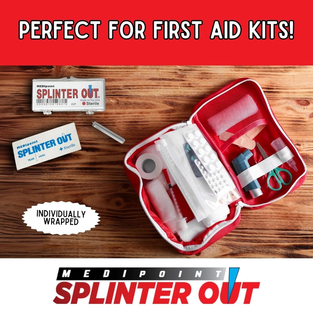 Portable Splinter Out Splinter Remover - 20 Pack for Fast, Safe Splinter Relief
