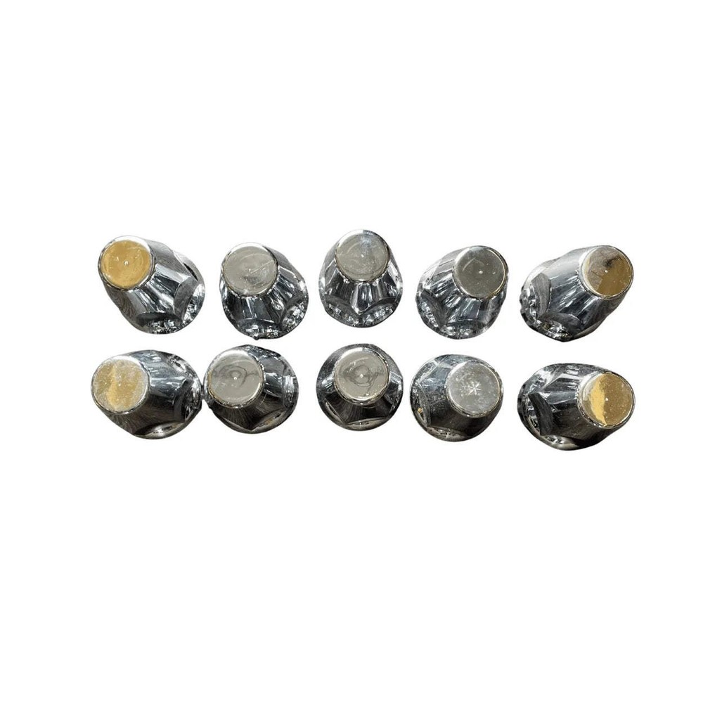 33mm Chrome Plastic Thread On Lug Nut Covers (10 pack)