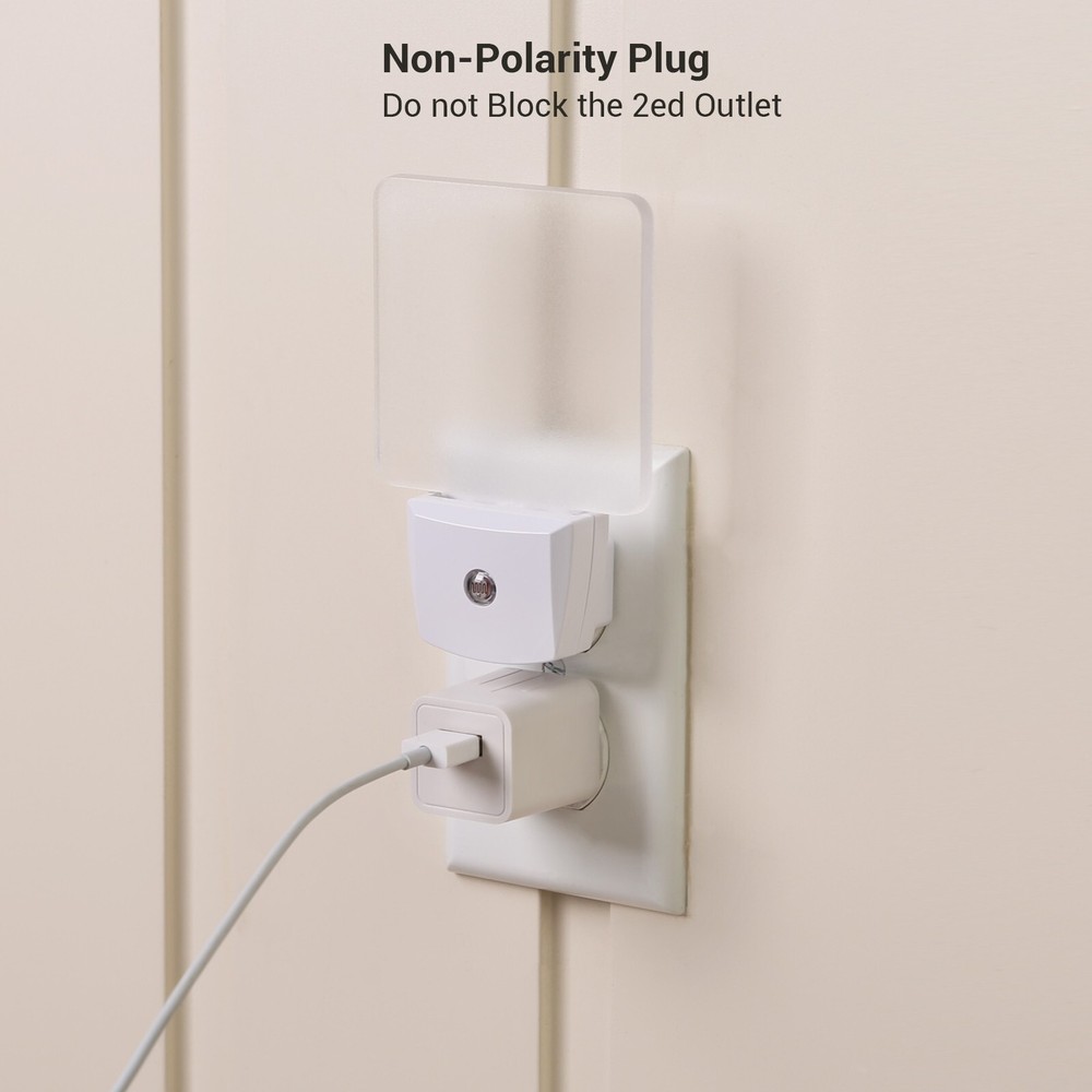 DEWENWILS 4 Pack Plug-in LED Night Light Light Sensor Automatic On Off Nightligh