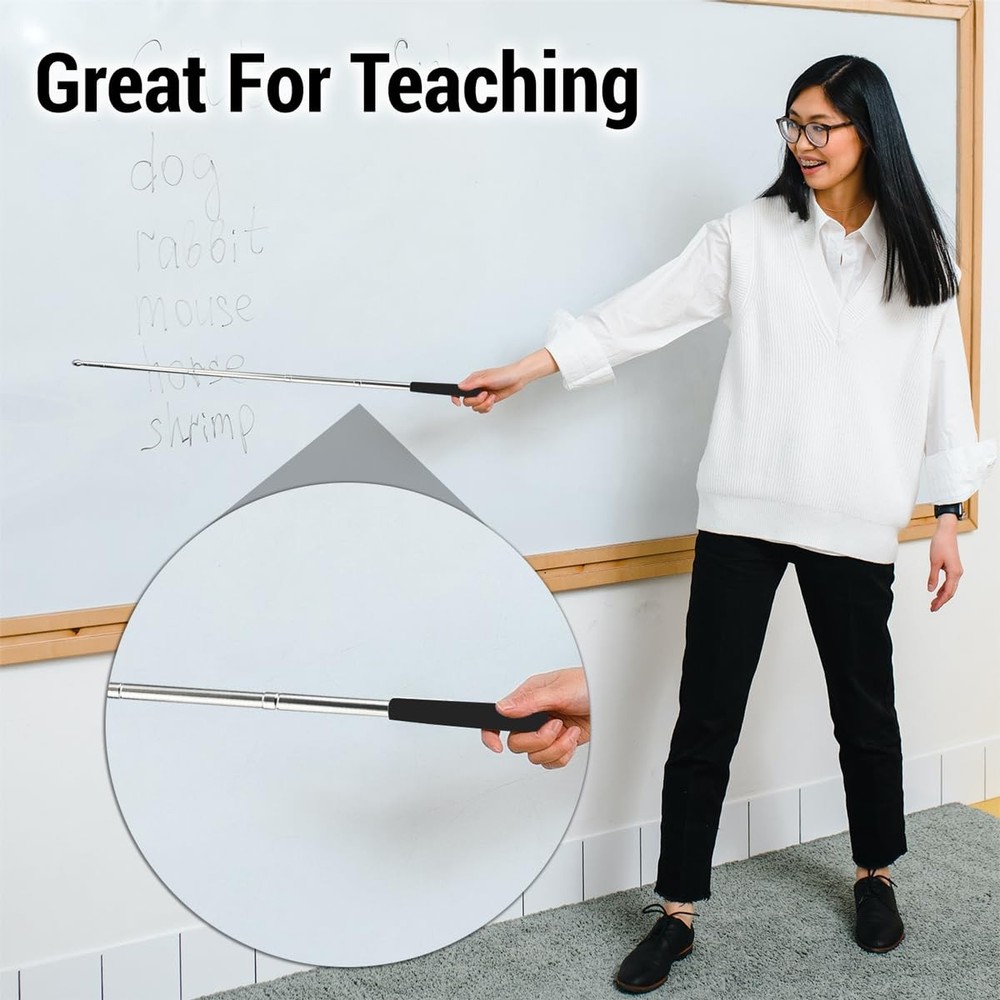 2 Pcs Telescopic Teachers Pointer, Extendable Pointer Stick, Mini Hand...