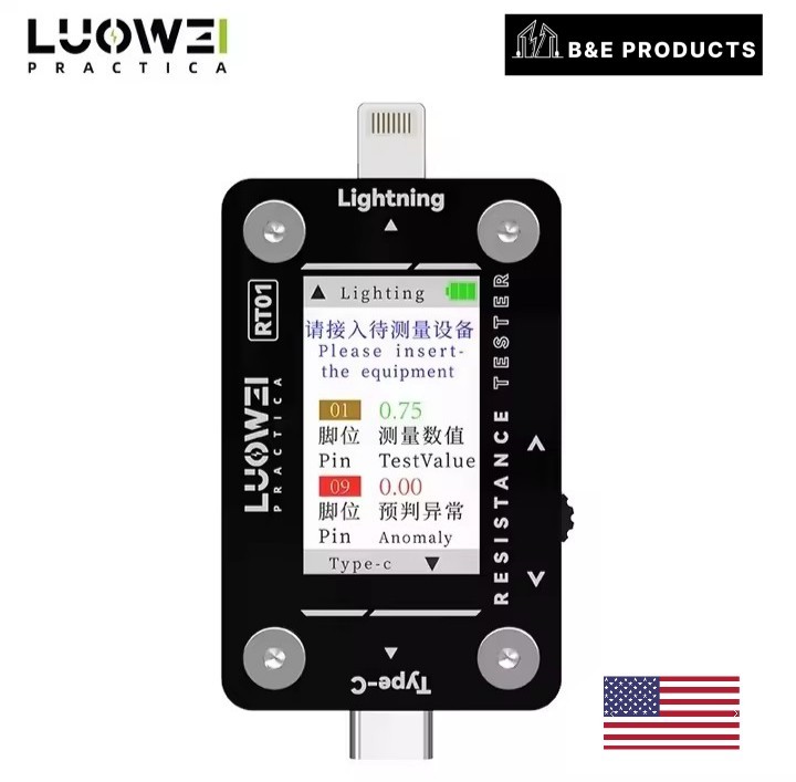 LUOWEI LW-RT01 Tail Insert Tester Mobile Phone Type-C Lighting Dock Tool