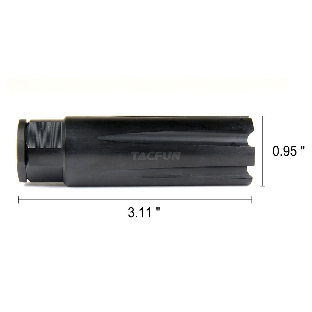 Muzzle Brake 1/2x28 TPI Low Concussion Linear Compensator for 9mm /w Washer