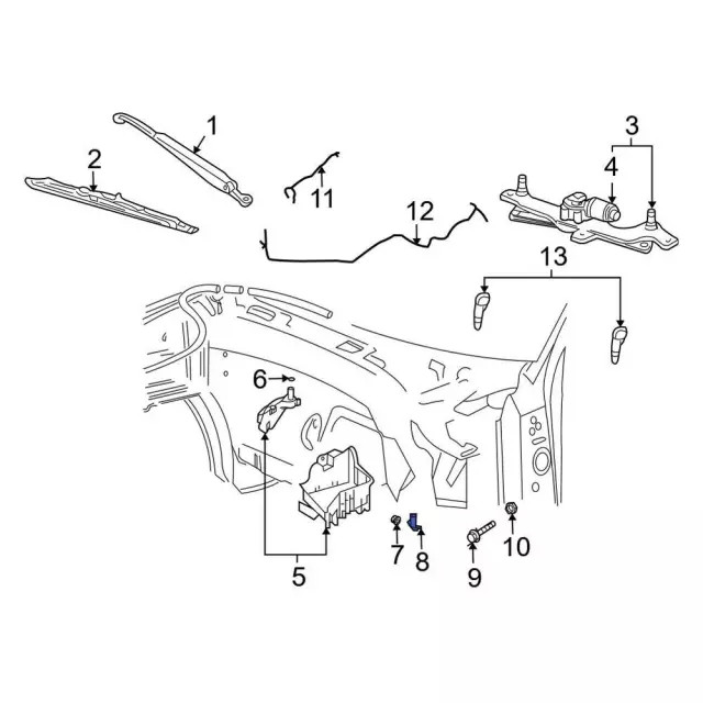 Genuine Ford Windshield Washer Pump Grommet E6FZ-17B610-A