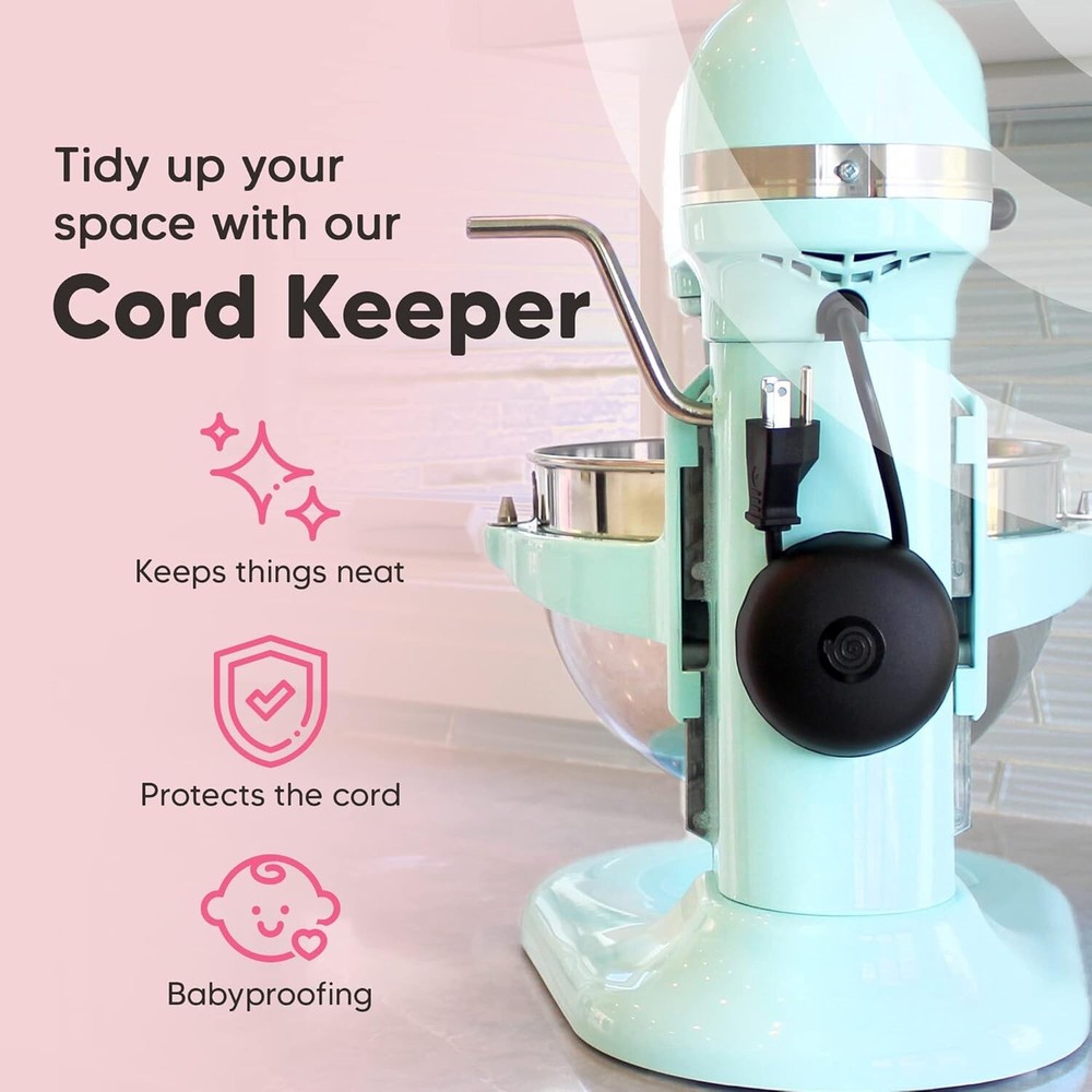 Flexible Cord Wrappers with Secure Edge | 6-Pack for Neat Kitchen & Office Space