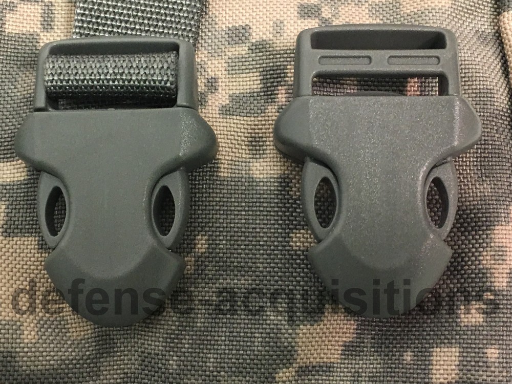 1" ITW Side Release Surface Mount Surmount Military Pouch Buckle FOLIAGE