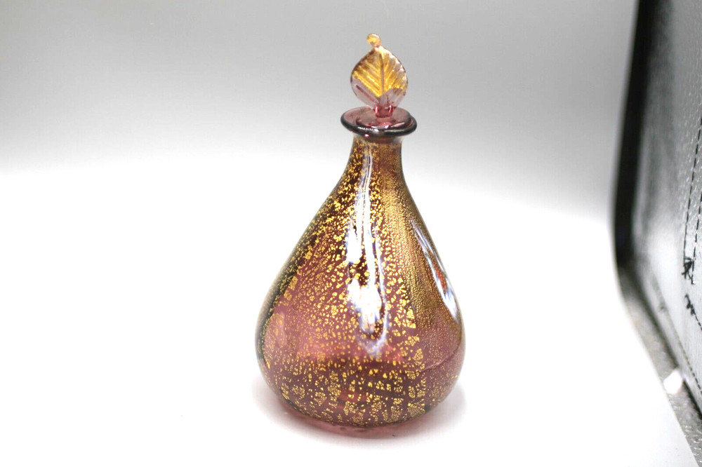 Murano Glass Gold  Perfume Bottle M1
