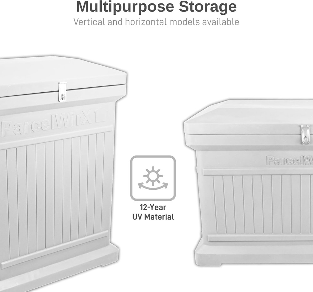 Parcelwirx Lockable Horizontal Storage Cabinet - Slate Grey Package Box