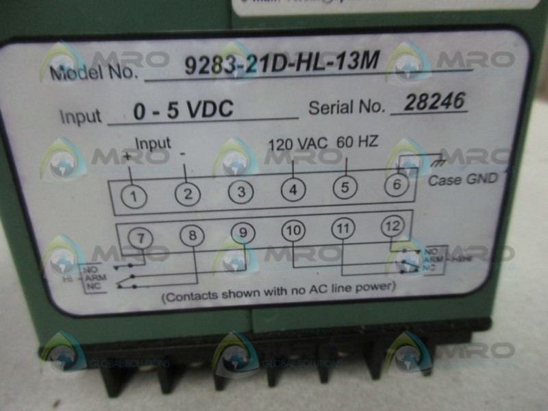 NLI 9283-21D-HL-13M PANEL METER NSMP