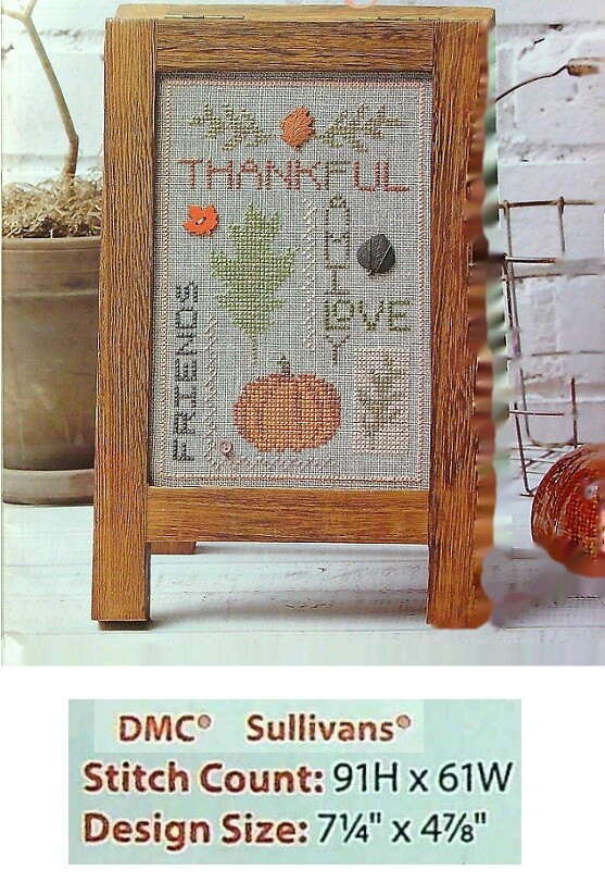THANKFUL THOUGHTS   CROSS STITCH  PATTERN ONLY   YD  EREV