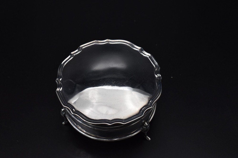 Antique George V Sterling Silver Dressing Table Box Trinket 1925