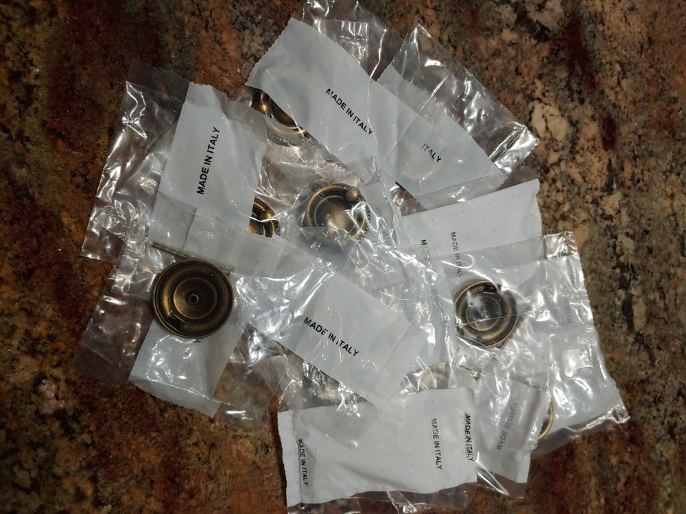 Round Brass? Bronze? Drop Bail Drawer Pull ITALY *12 Available*