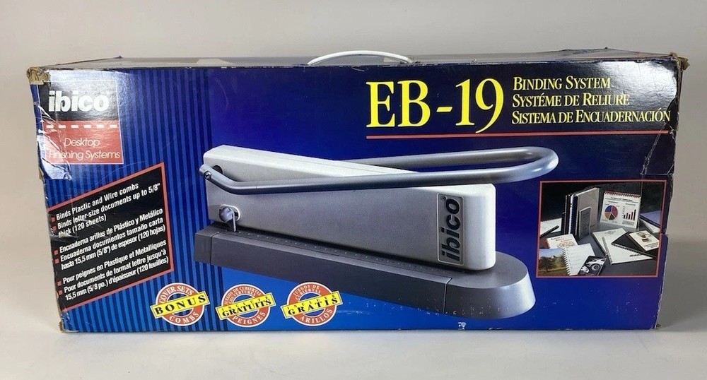 IBICO Desktop Binding System Model EB-19 with Original Box
