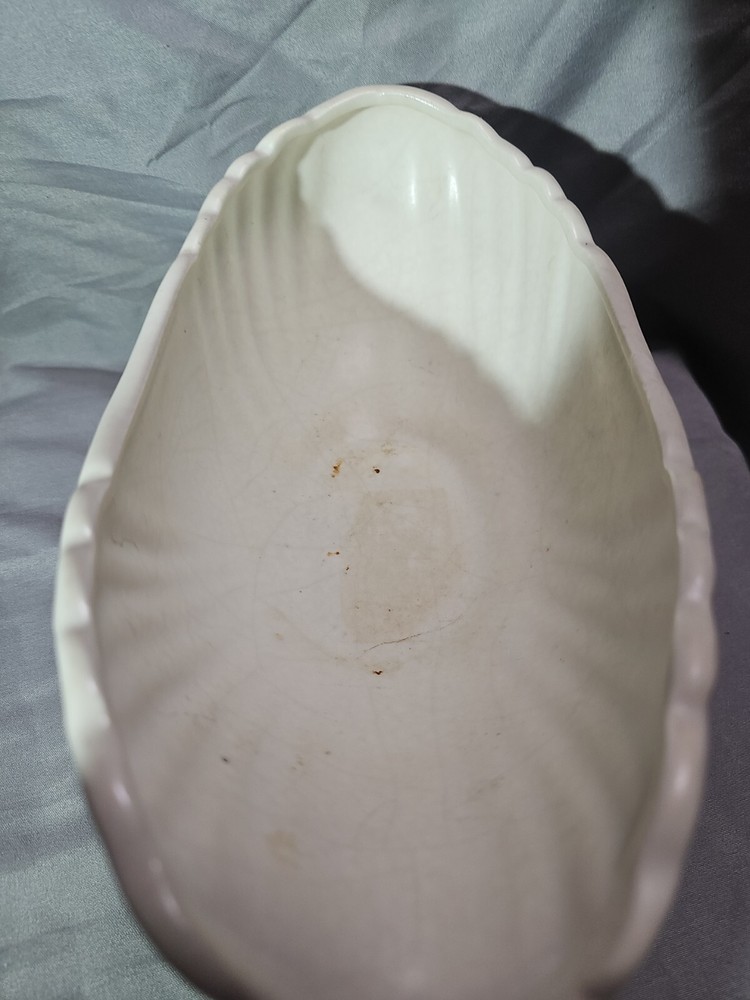 10' White Vintage Shell Planter Japan,