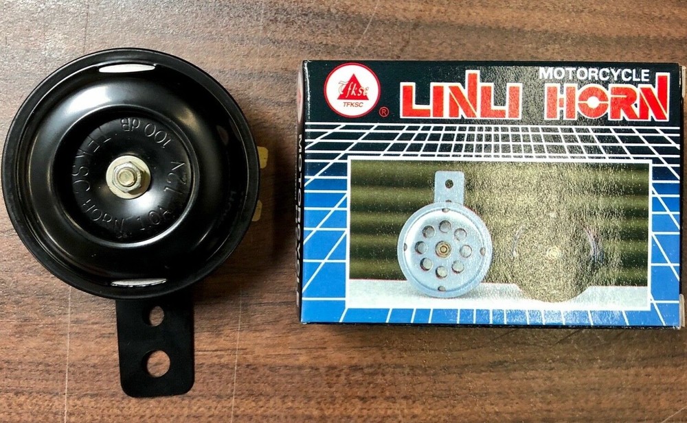 Motorcycle Horn -  Quantity 5 UNITS -  Linli 12V Black NEW