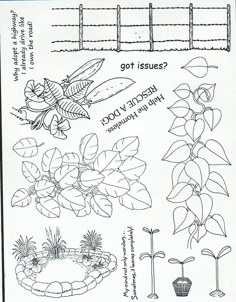 Unmounted Rubber Stamp Plate, Unmounted/Uncut Pink Rubber Stamps