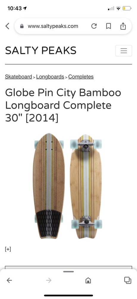 2014 Globe Pin City Bamboo Longboard Complete