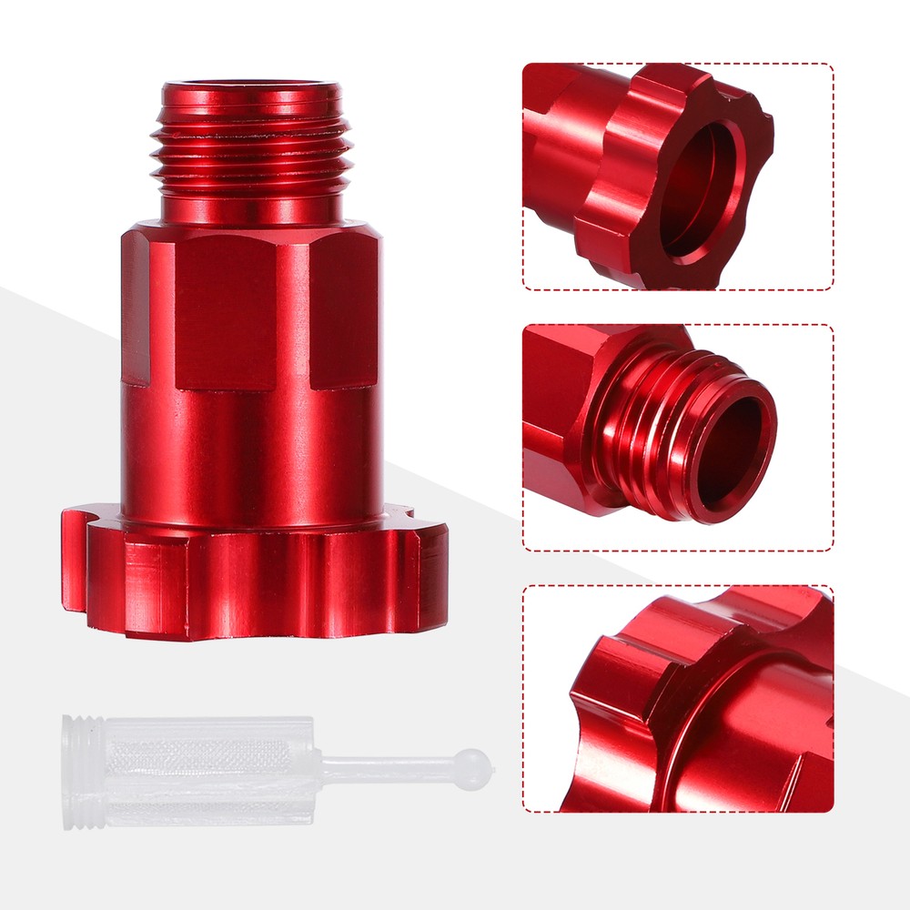 1PCS For Connector M16*1.5mm External Thread Red Spray Gun Adapter Universal