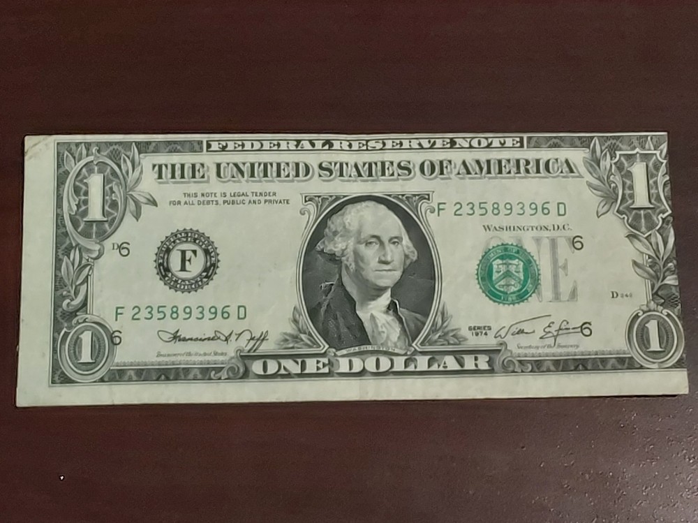 1974 $1 Bill - Cutting Error & Shifted Overprint! MAJOR MULTI-ERROR NOTE! 1