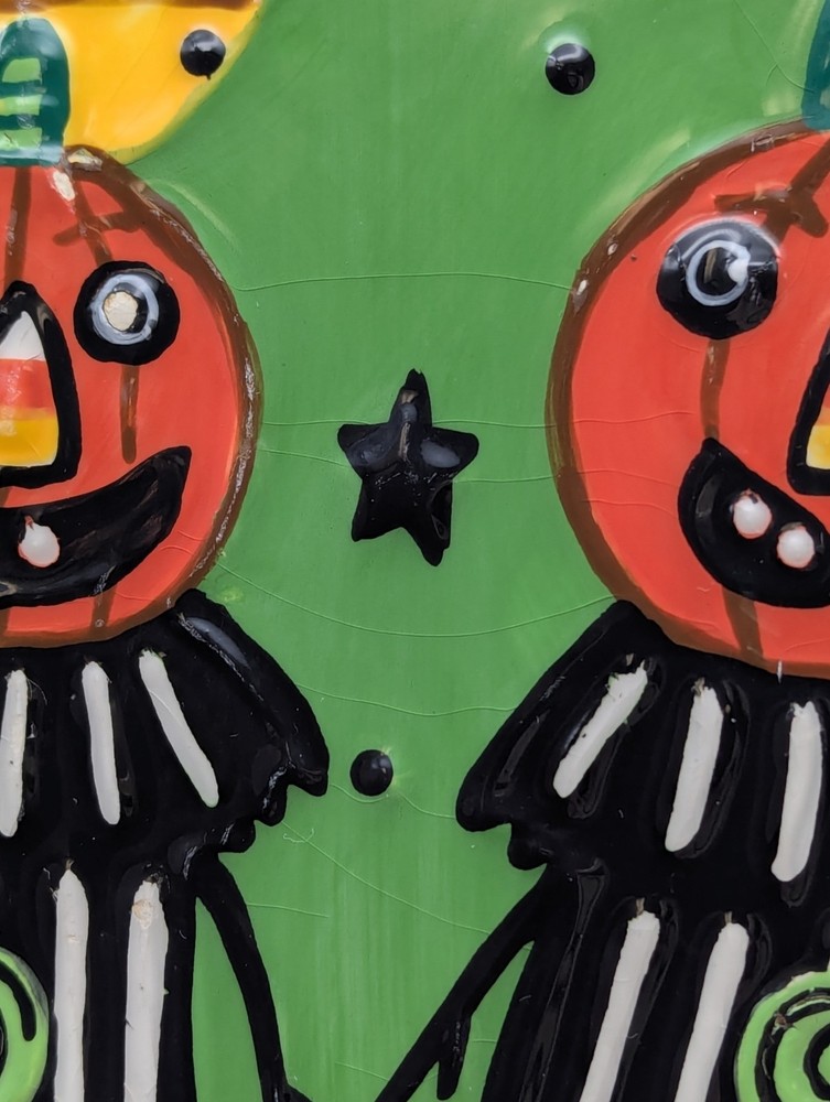 Bloom/ Bethany Lowe Designs Halloween Pumpkin Men Square Ceramic Platter