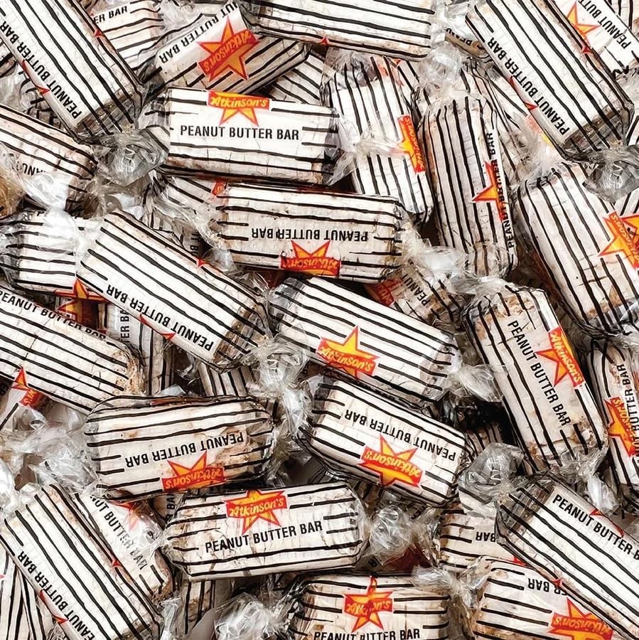 Bayside Candy Peanut Butter Candy Bars, Crunchy Dry Roasted Peanuts Candy