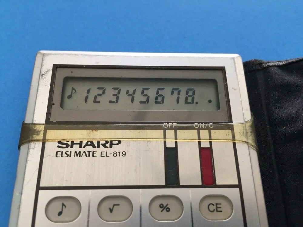 VINTAGE Sharp ELSI Mate EL-819 Calculator - With Chime Option