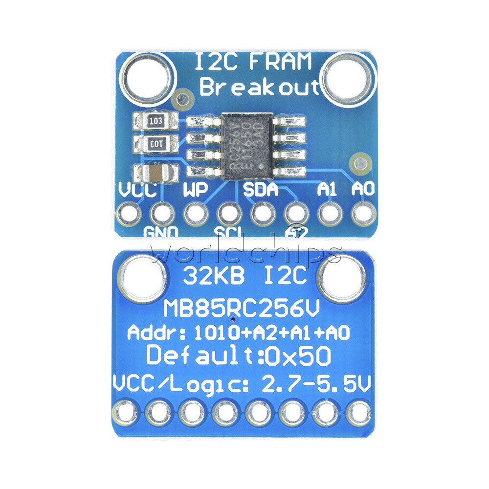 I2C IIC Non-Volatile FRAM MB85RC256V Breakout 256Kbit/32KByte Memory IC Tool