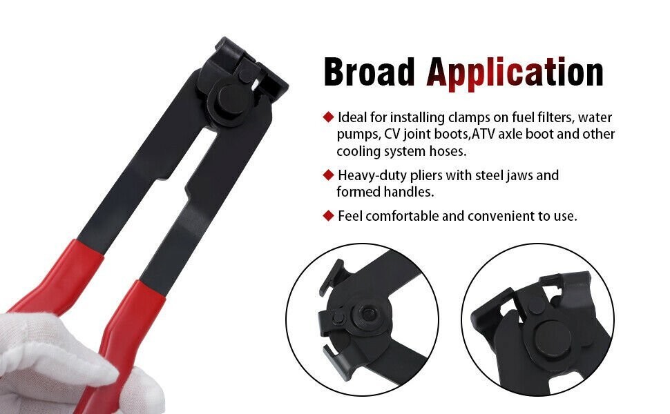 For Auto / ATV CV Joint Axle Boot Clamp Pliers Tool with 20 Crimp Bands Replace