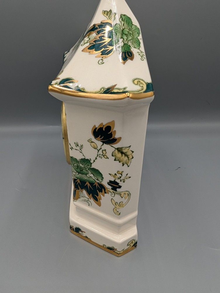 Masons Ironstone Chartreuse Mantel Clock Untested Quartz Battery Operated