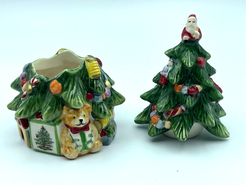 Spode figural Christmas Tree Candy trinket Jar Small 7" 250th Anniversary