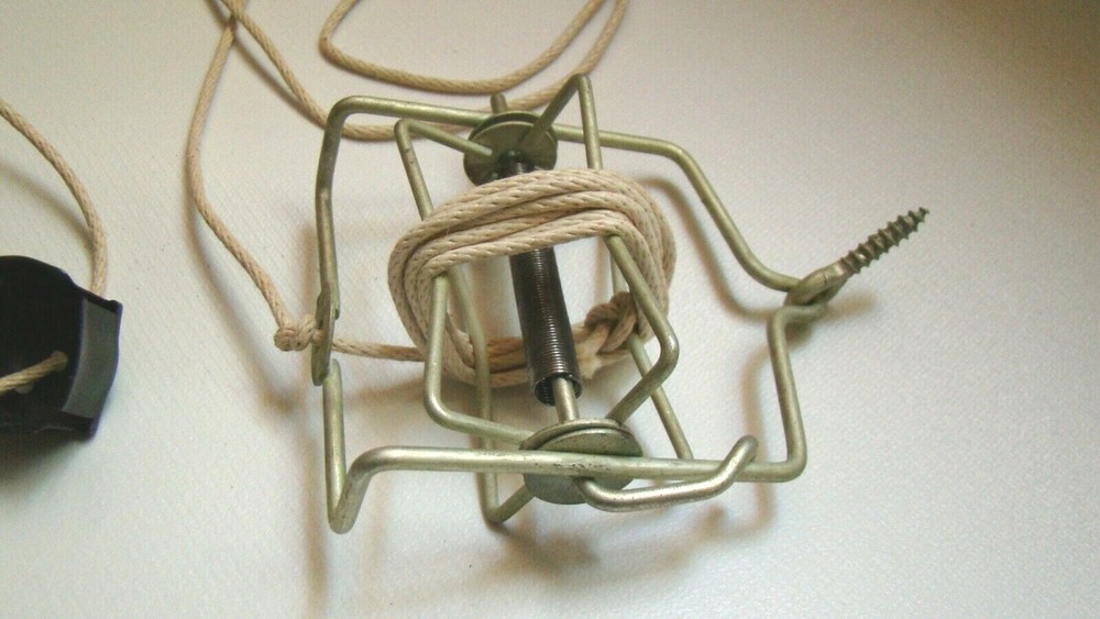 Antique Williams? Pool Chalk Holder Retractable Billiard Ceiling Table Rare Pull