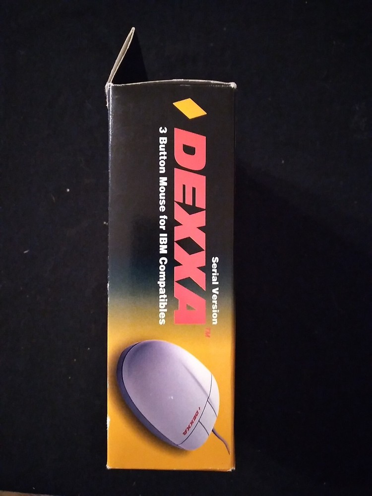 Vintage DEXXA MOUSE 3 button for IBM compatible M-SAP49 Serial Version OPEN BOX
