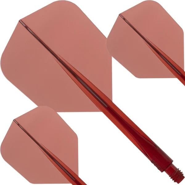 CLEAR RED CONDOR AXE DART SHAFT/FLIGHT COMBO SMALL FLIGHT LONG SHAFT