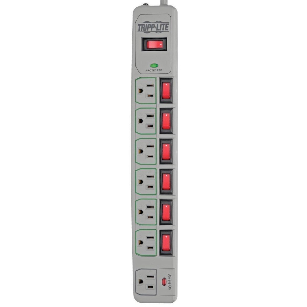 Tripp Lite 7 Outlet (6 Individually Controlled) Surge Protector Power Strip, 6ft