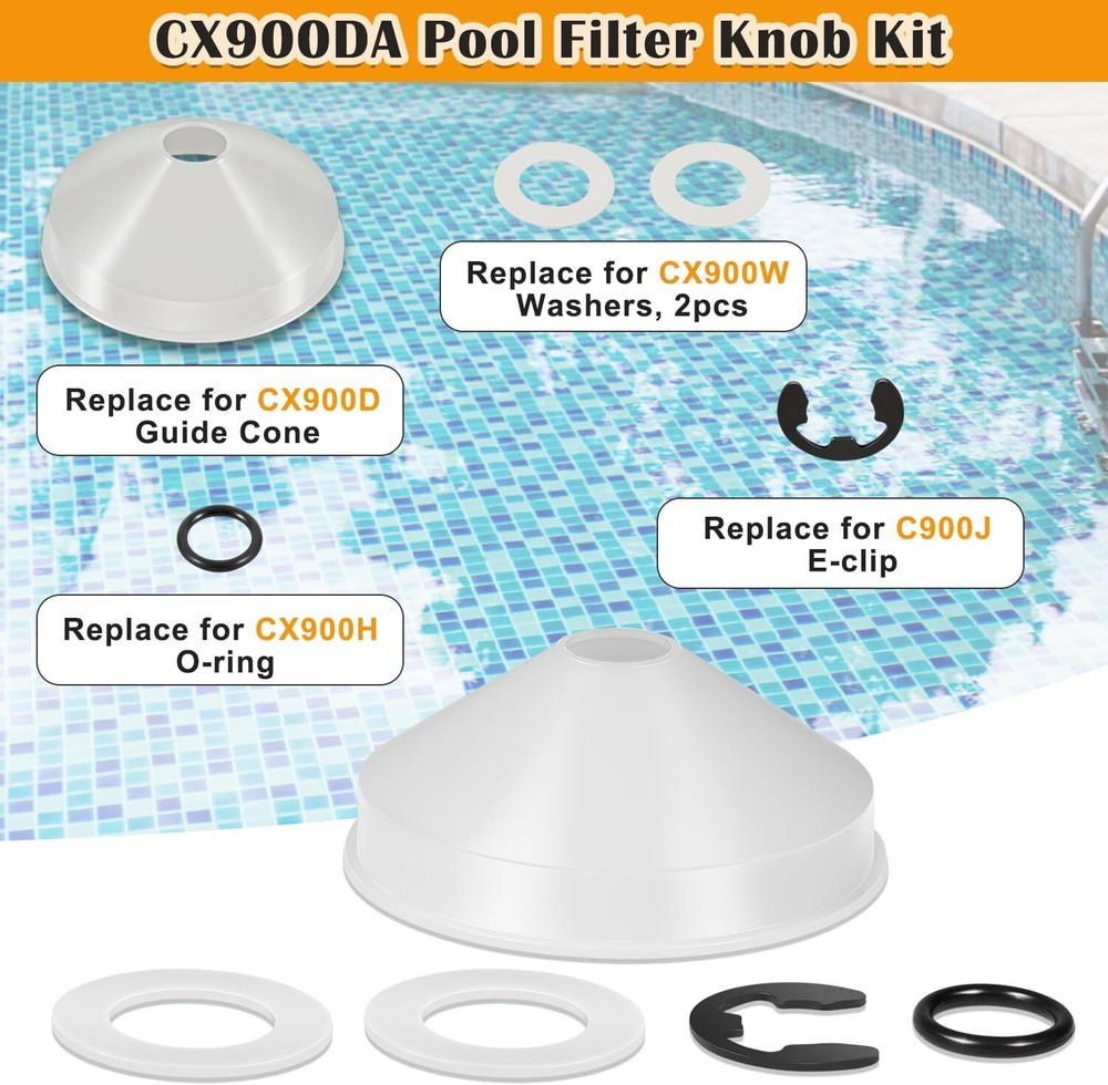 CX900DA Pool Filter Locking Knob Kit for Hayward Star-Clear Plus C751 C900 C9002