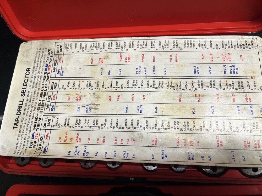 Snap On Tap And Die Set TDM117A