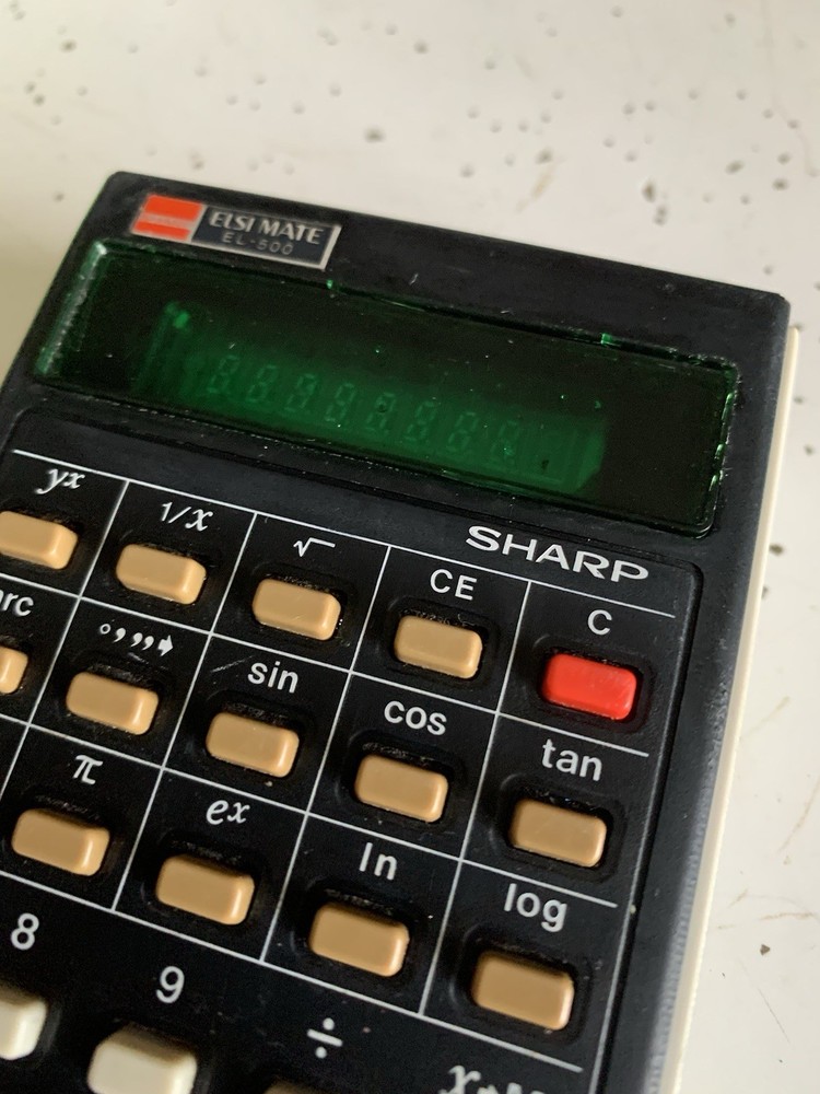 Vintage Sharp Electronic Calculator Elsi Mate EL-500 Tested Works