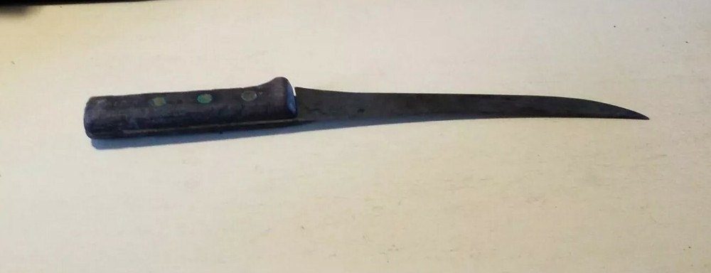 Antique Primitive Fixed Carbon Stl Blade Kitchen Butcher Knife Green River Works