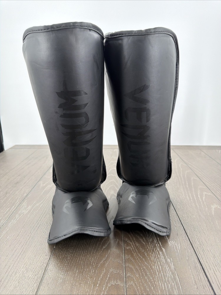 Venum Challenger Standup Shinguards Size Medium - Black/Black