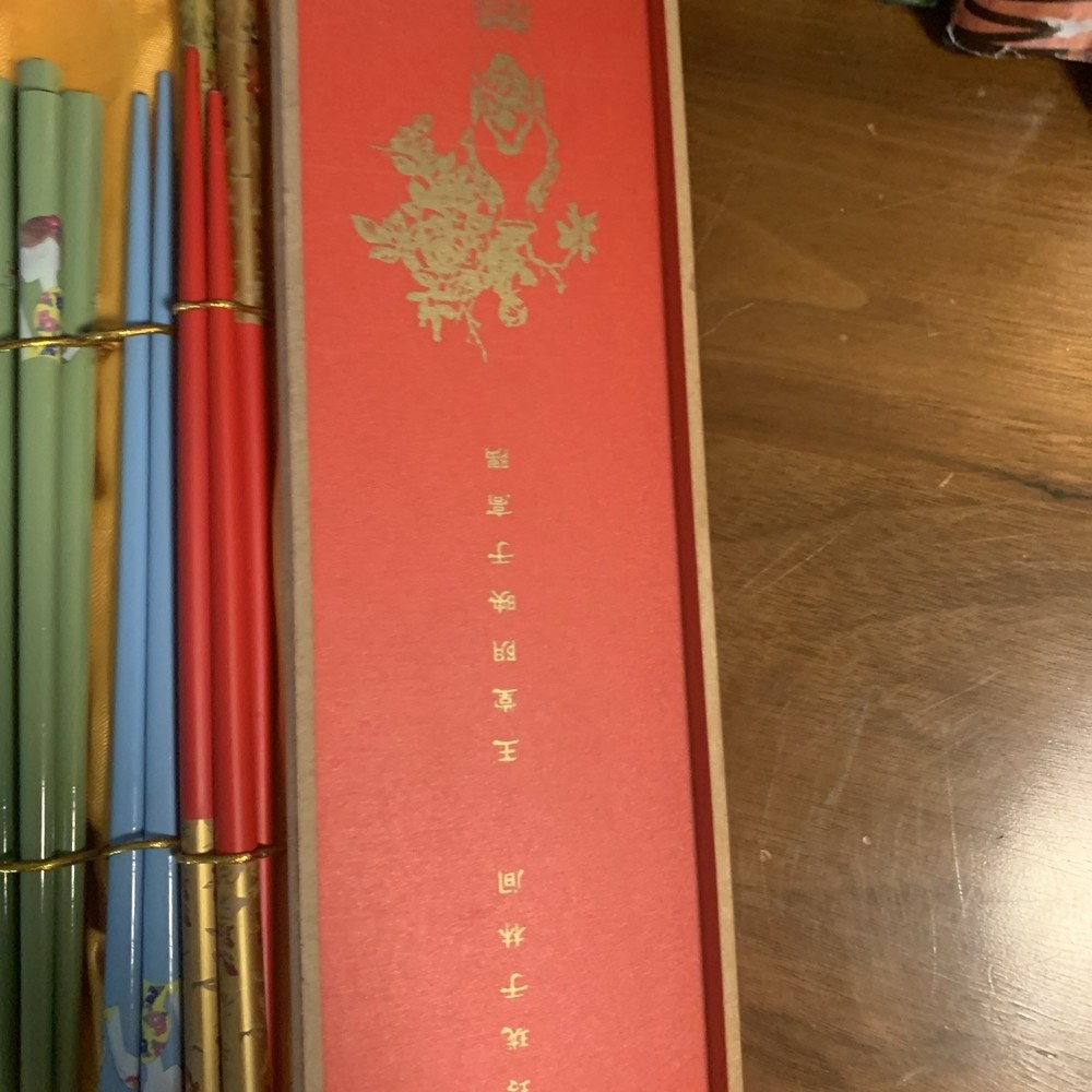 Set 10 Of Chopsticks With Box 5 Pairs
