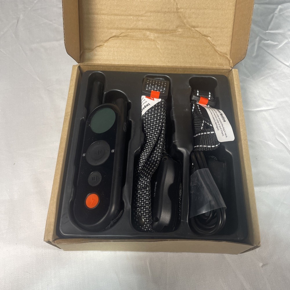 MimofPet Black Remote Dog Training Collar, Vibration Shock Control (2 Pack)