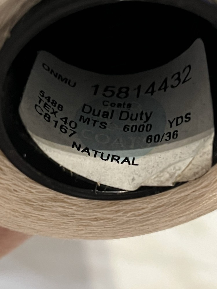 Repreve PC Polyester Sewing Thread Amarillo / Yellow AND Natural Thread Vintage