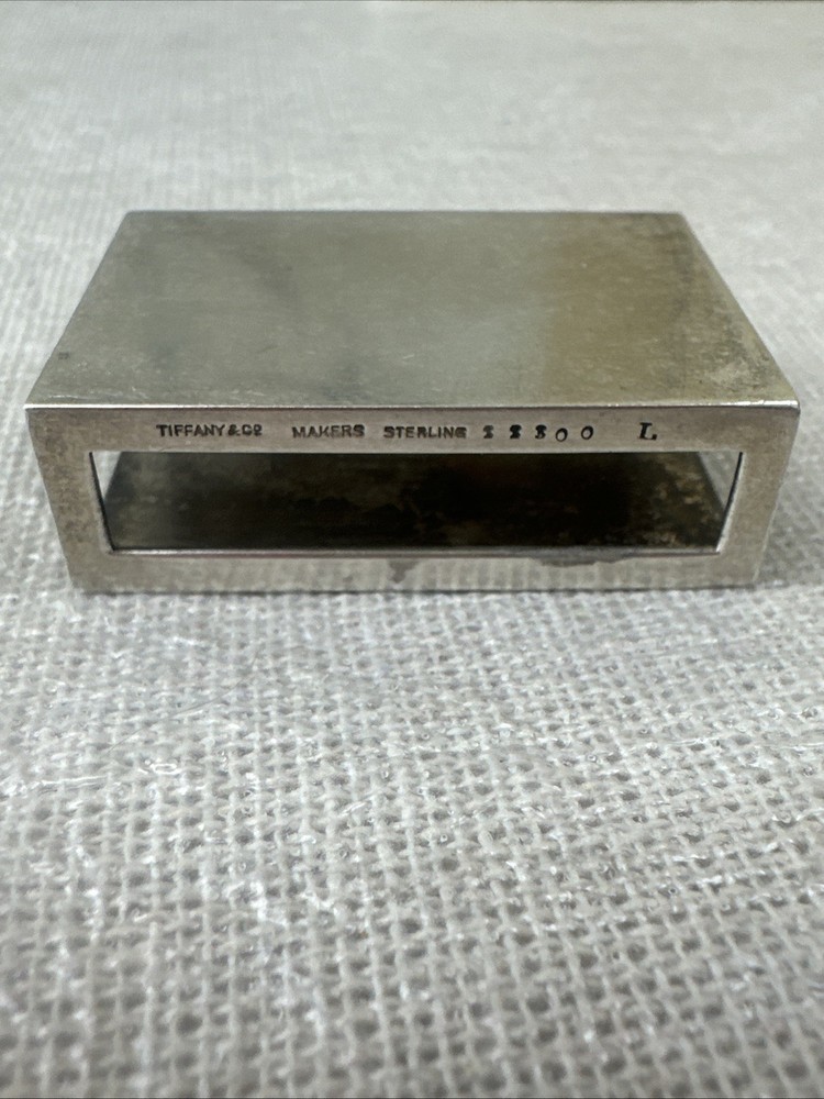 Sterling Silver Authentic Tiffany & Co Small Matchbox Cover L#4