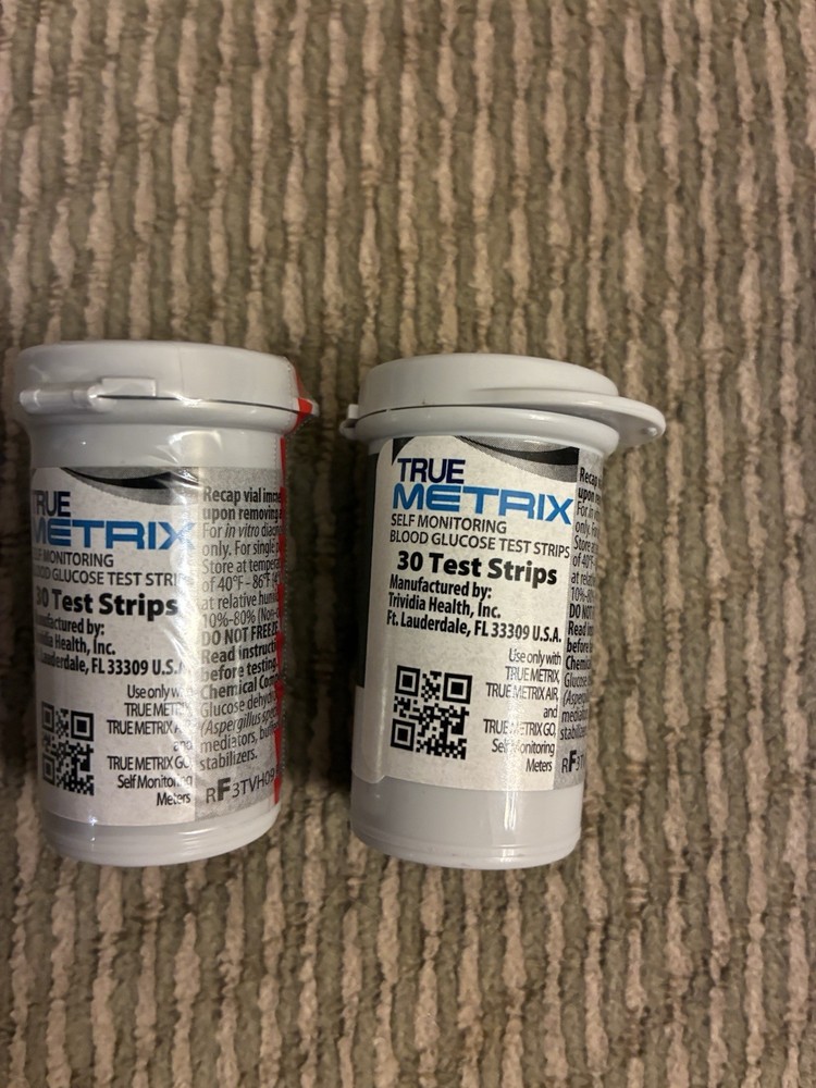 True Metrix 60 Test Strips – 2 Vials (1 Sealed, 1 Opened/Unused) see photos