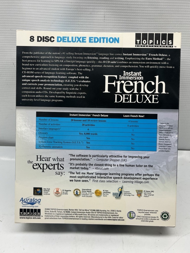 NEW Instant Immersion French Deluxe Complete Language Learning Collection SEALED
