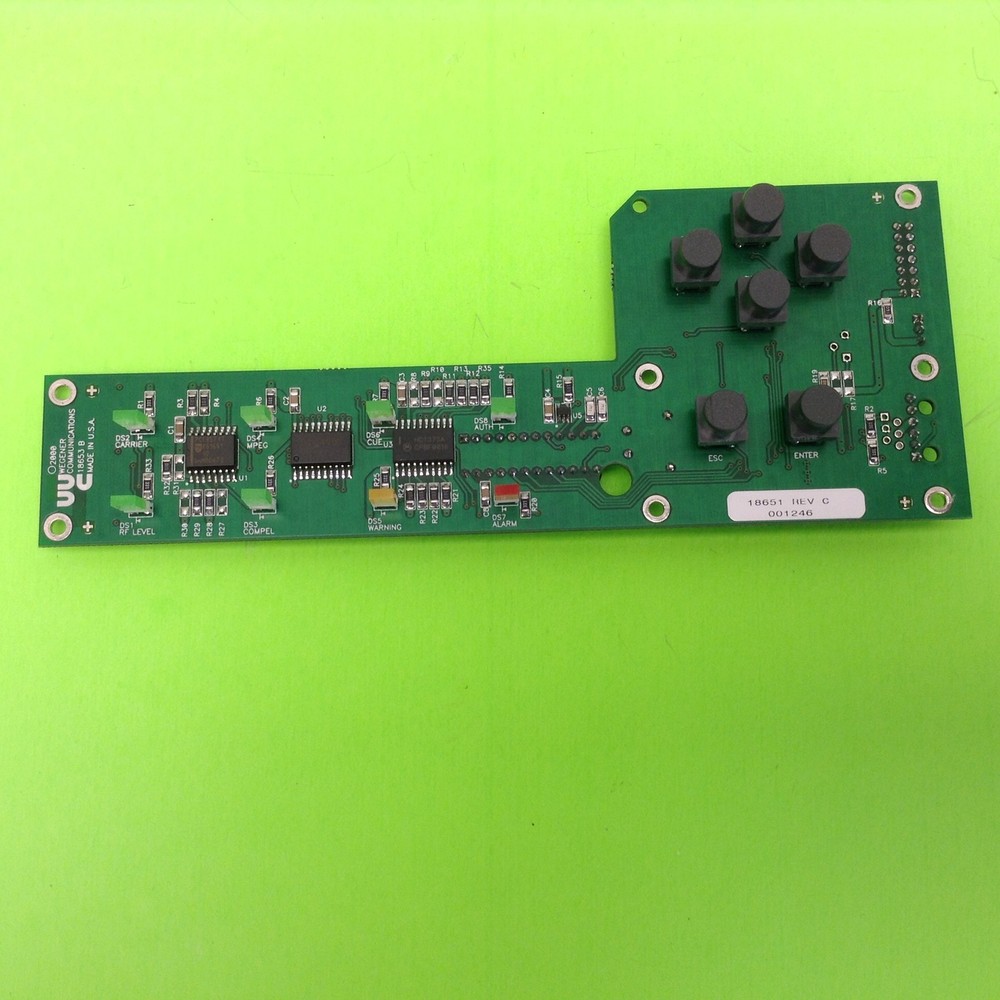 Wegener Communications Cable Button Board Control Panel Button 18653 B 18651